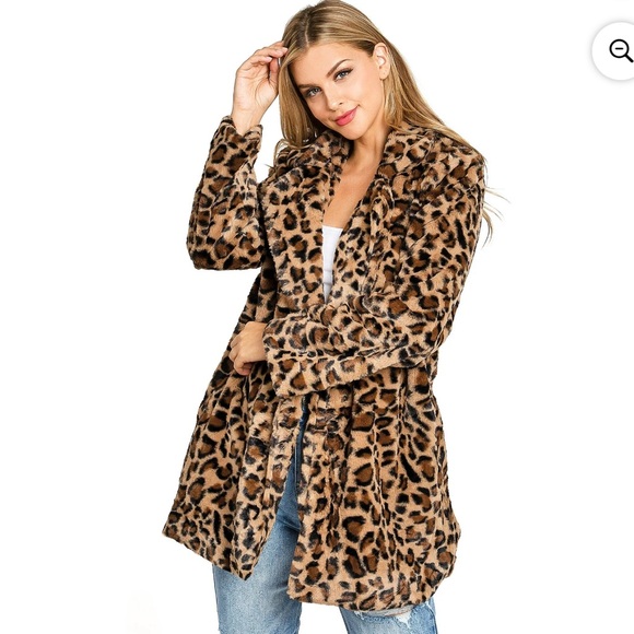 Fluffy leopard jacket - Picture 5 of 5